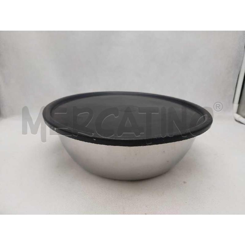 CONTENITORE METALLO AMC CON COPERCHIO PLASTICA NERO MEDIO | Mercatino dell'Usato Settimo torinese 1