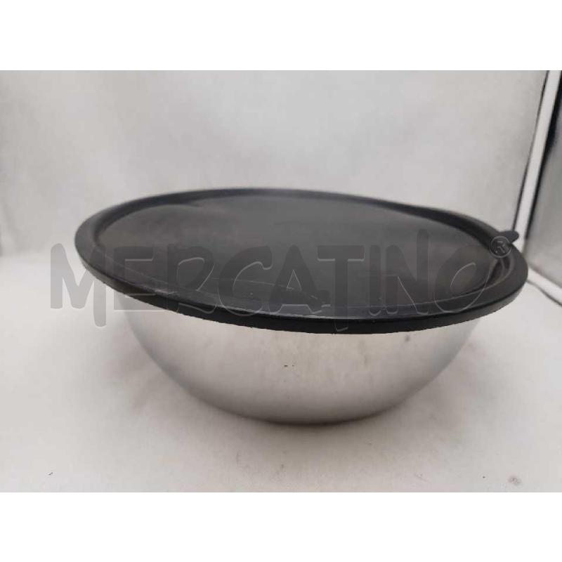 CONTENITORE METALLO AMC CON  COPERCHIO PLASTICA NERA | Mercatino dell'Usato Settimo torinese 1