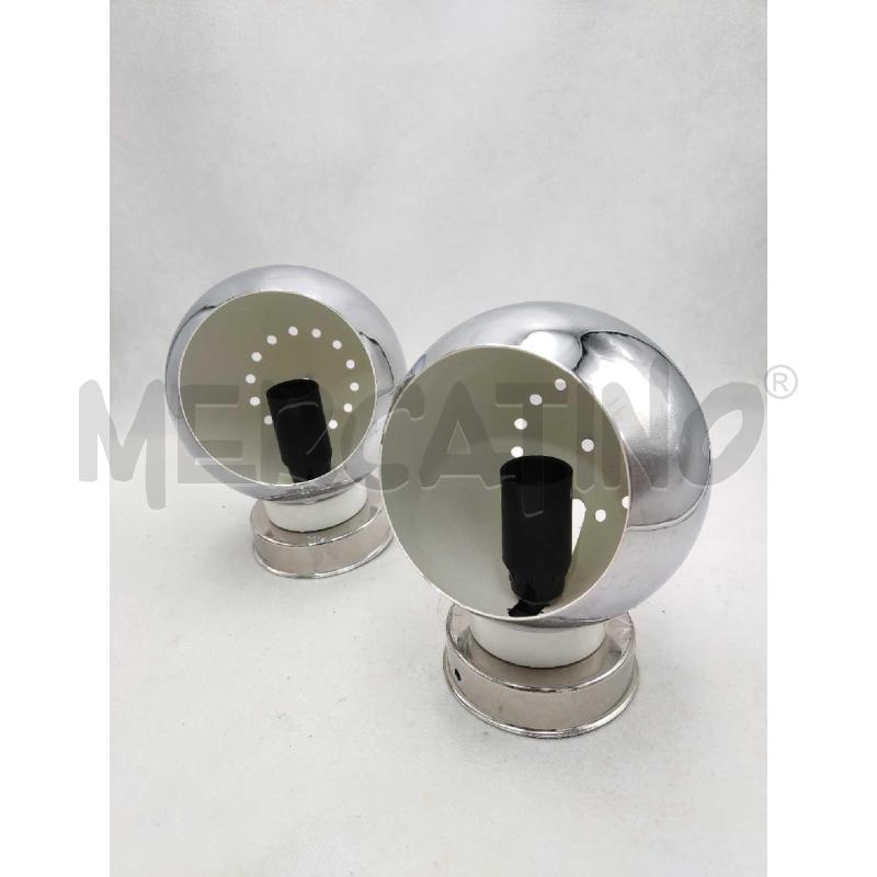 COPPIA APPLIQUE CROMATE STILE SPACE AGE ANNI 60-70 | Mercatino dell'Usato Settimo torinese 1