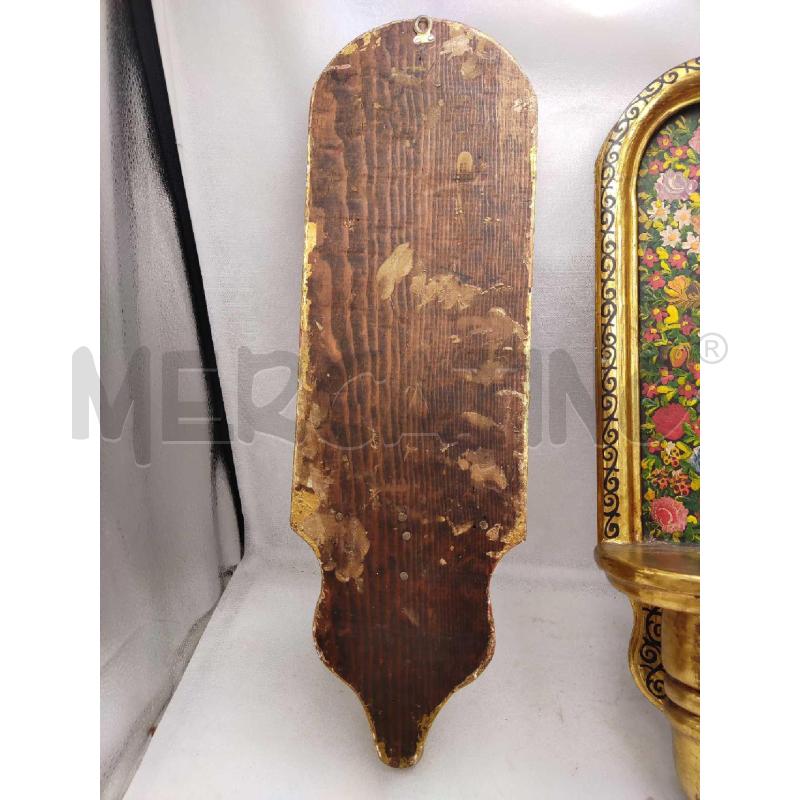 COPPIA APPLIQUE LEGNO FIORI  ANTICHI  | Mercatino dell'Usato Settimo torinese 4