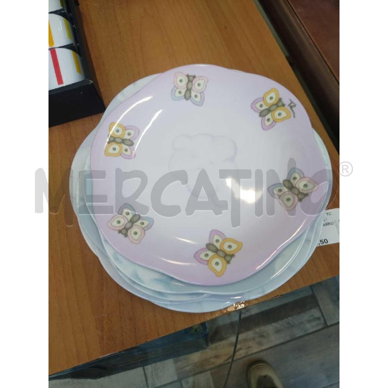  COPPIA PIATTI THUN CON FARFALLA ROSA E AZZURRA | Mercatino dell'Usato Settimo torinese 1