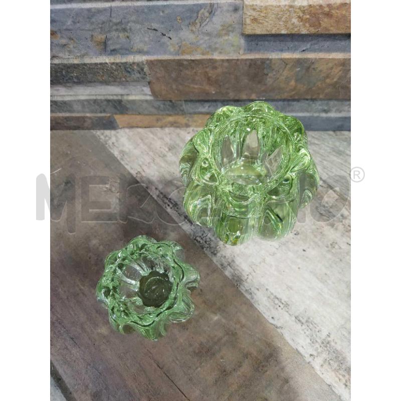 COPPIA VASI VETRO VERDE  | Mercatino dell'Usato Settimo torinese 2