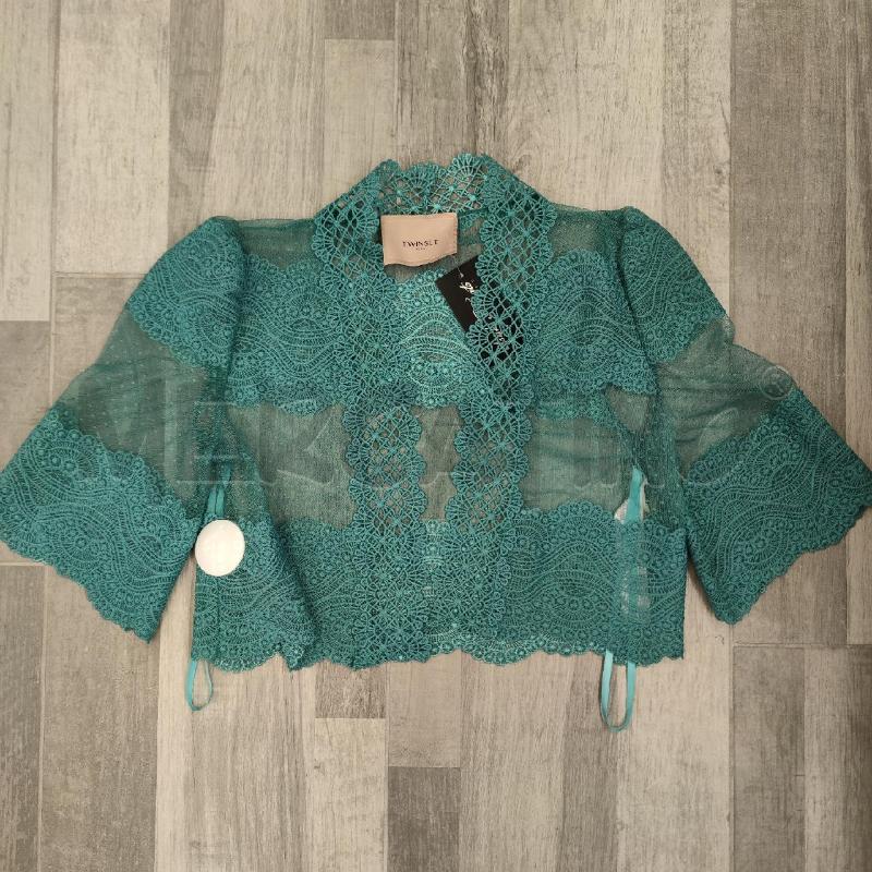 COPRI SPALLA TWINSET TURCHESE PIZZO RICAMO | Mercatino dell'Usato Settimo torinese 1
