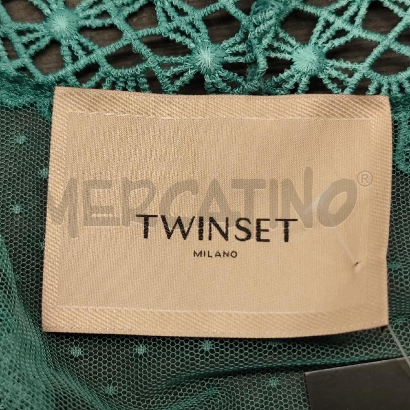 COPRI SPALLA TWINSET TURCHESE PIZZO RICAMO | Mercatino dell'Usato Settimo torinese 3