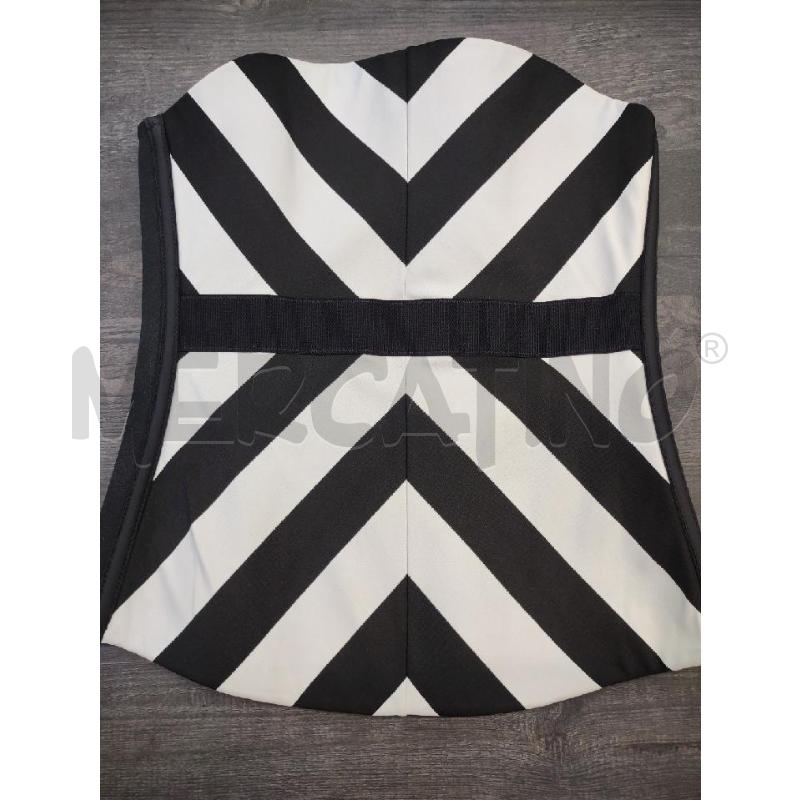 CORSETTO TOP WONDERFULL MOTIVO BIANCO NERO RIGHE | Mercatino dell'Usato Settimo torinese 1