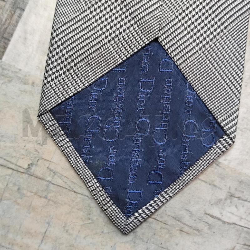CRAVATTA CHRISTIAN DIOR SETA PIED DE POULE NERA IBIANCA | Mercatino dell'Usato Settimo torinese 3
