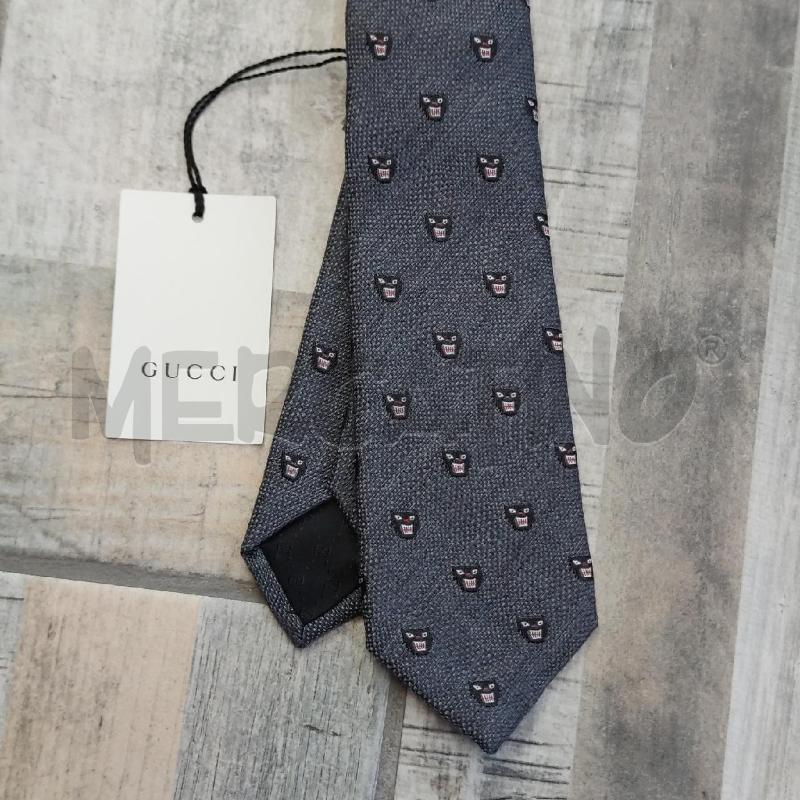 CRAVATTA GUCCI NUOVA SETA E LANA GRIGIA PATCH PUMA | Mercatino dell'Usato Settimo torinese 2