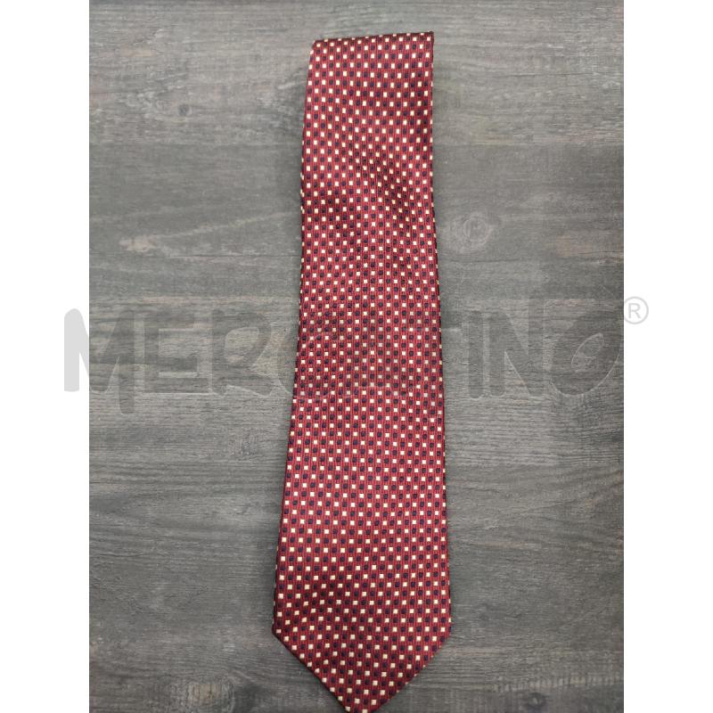 CRAVATTA REVEDI SETA BORDEAUX QUADRI BIANCHI BLU | Mercatino dell'Usato Settimo torinese 1