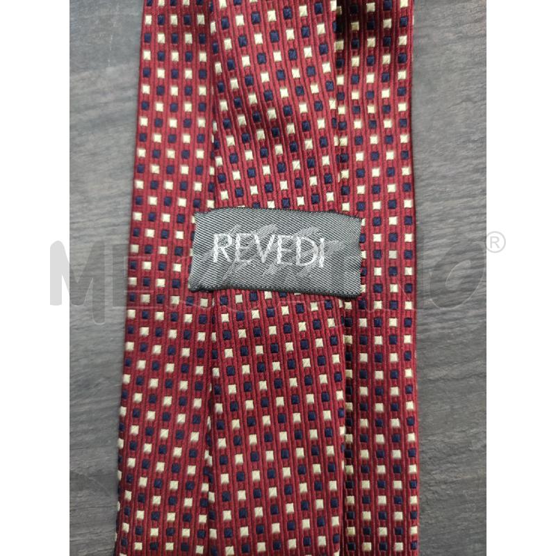CRAVATTA REVEDI SETA BORDEAUX QUADRI BIANCHI BLU | Mercatino dell'Usato Settimo torinese 2