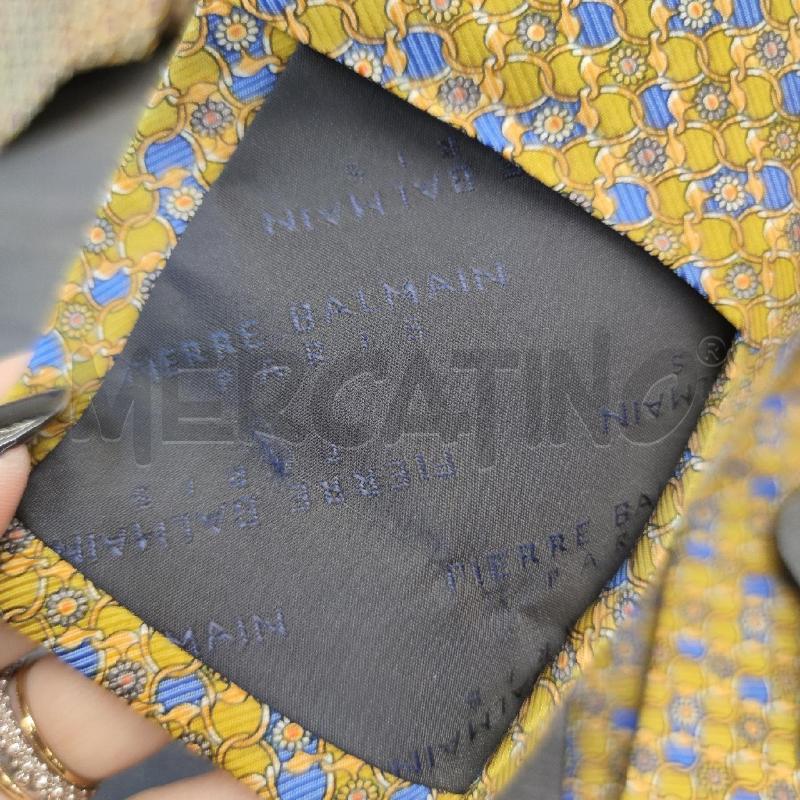 CRAVATTA SETA BALMAIN MOTIVO AZZURRO  | Mercatino dell'Usato Settimo torinese 2