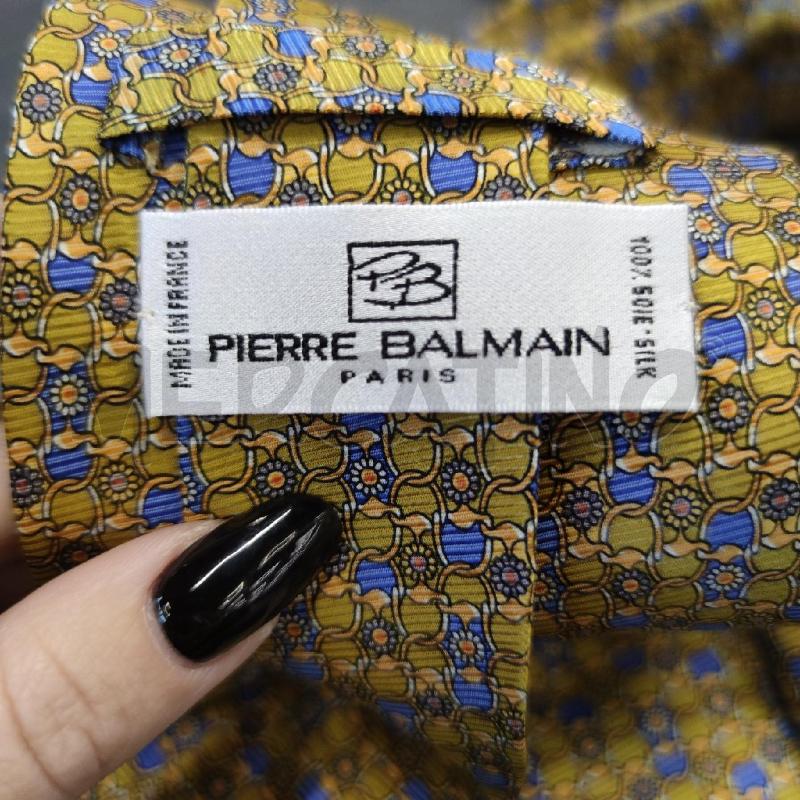 CRAVATTA SETA BALMAIN MOTIVO AZZURRO  | Mercatino dell'Usato Settimo torinese 3