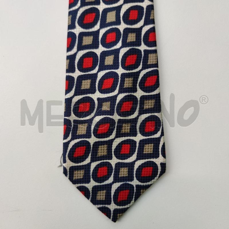 CRAVATTA YVES SAINT LAUREN BLU ROMBI ROSSI | Mercatino dell'Usato Settimo torinese 2