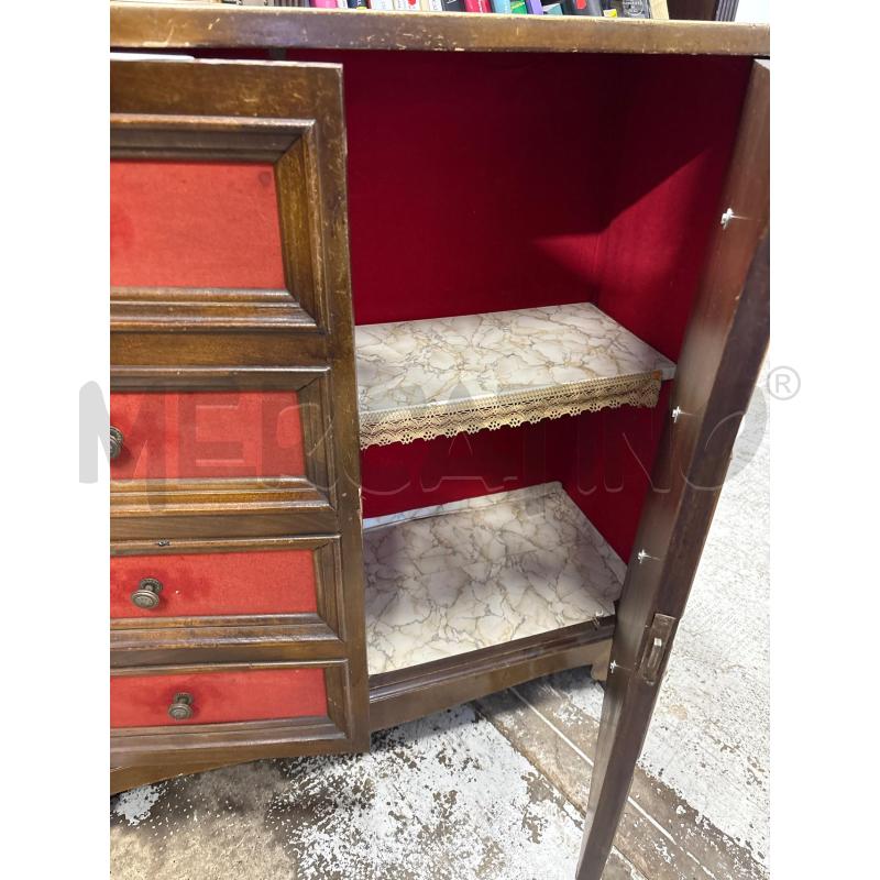 CREDENZA BASSA ANTE FINTI CASSETTI ROSSI  | Mercatino dell'Usato Settimo torinese 2