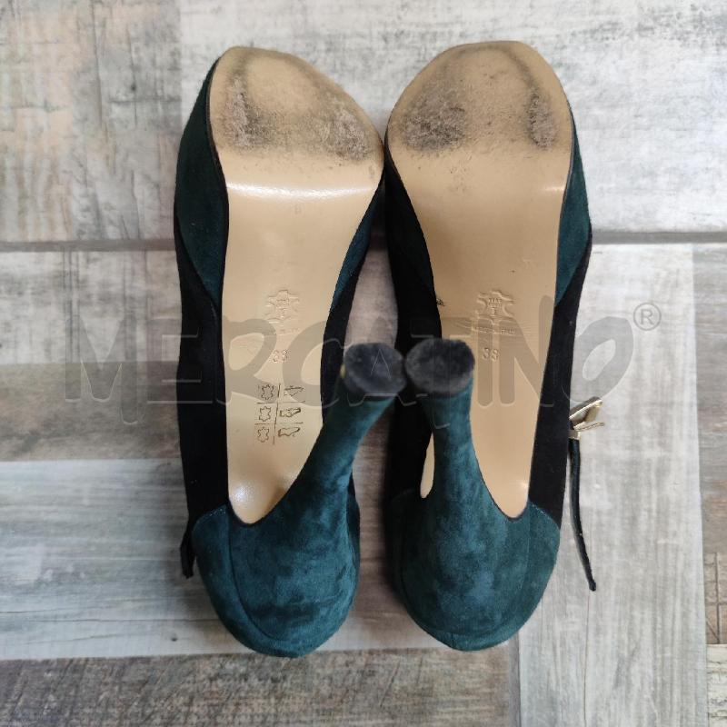 DECOLLETE GIAMPAOLO VIOZZI PELLE SCAM. VERDE NERI | Mercatino dell'Usato Settimo torinese 4