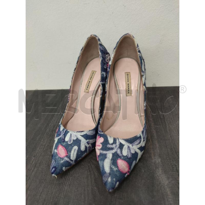 DECOLLETE GIANNI MARRA JEANS RICAMI AZZURRI ROSA | Mercatino dell'Usato Settimo torinese 2