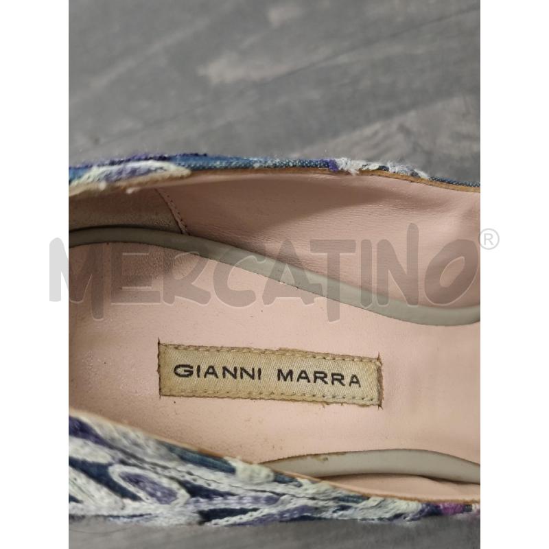 DECOLLETE GIANNI MARRA JEANS RICAMI AZZURRI ROSA | Mercatino dell'Usato Settimo torinese 3