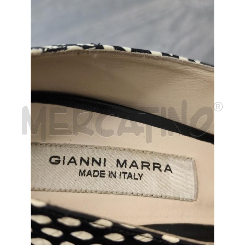 DECOLLETE GIANNI MARRA PELLE NERE GOCCE PANNA | Mercatino dell'Usato Settimo torinese 4