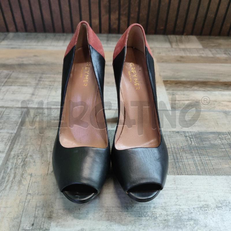 DECOLLETE GREYMER PELLE NERE MATTONE | Mercatino dell'Usato Settimo torinese 1
