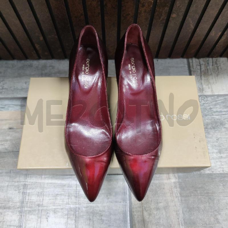 DECOLLETE MEZZO TACCO SERGIO ROSSI BORDEAUX  | Mercatino dell'Usato Settimo torinese 1