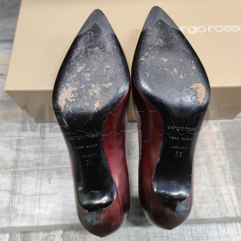 DECOLLETE MEZZO TACCO SERGIO ROSSI BORDEAUX  | Mercatino dell'Usato Settimo torinese 3