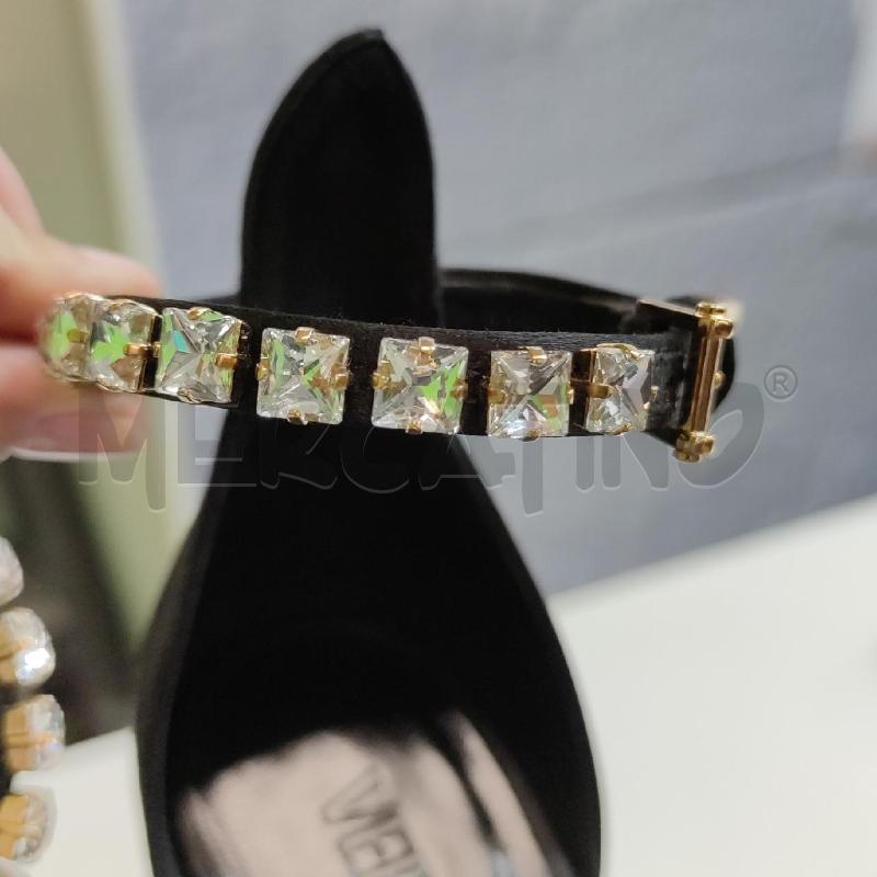 DECOLLETE NERE VERSACE RASO E STRASS PLATFOARM | Mercatino dell'Usato Settimo torinese 5