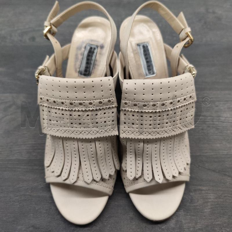 DECOLLETE OPENTOE FRATELLI ROSSETTI PELLE BEIGE FRANGE | Mercatino dell'Usato Settimo torinese 2