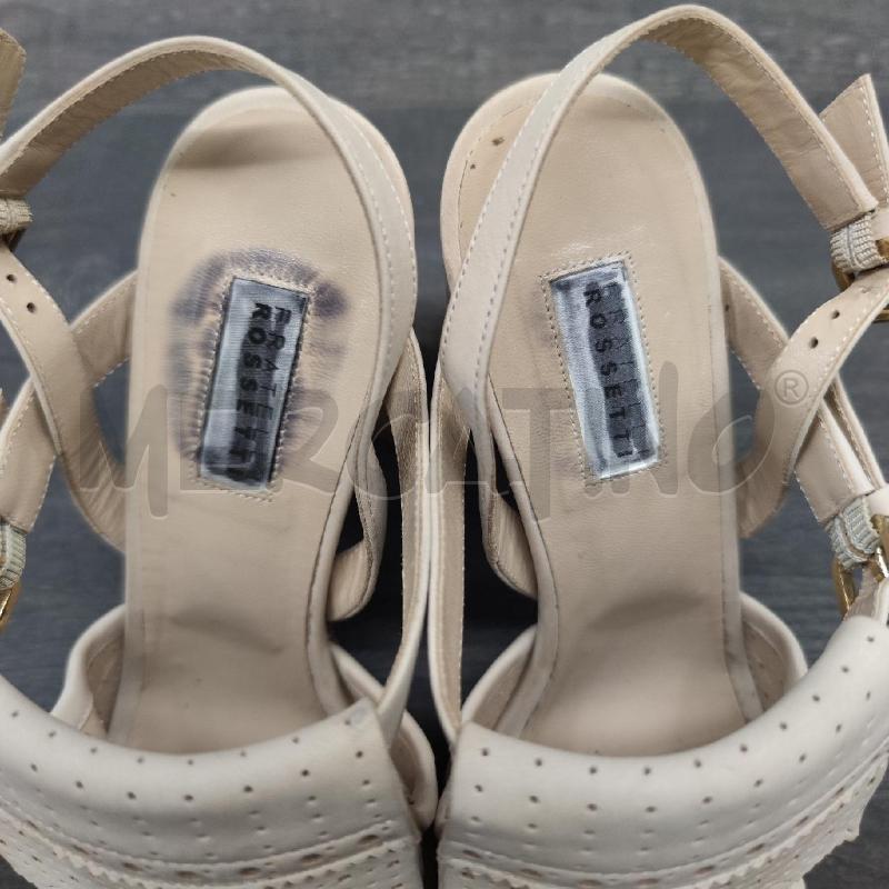 DECOLLETE OPENTOE FRATELLI ROSSETTI PELLE BEIGE FRANGE | Mercatino dell'Usato Settimo torinese 3