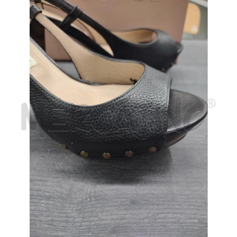 DECOLLETE PURA LOPEZ PELLE NERE OPEN TOE  | Mercatino dell'Usato Settimo torinese 4