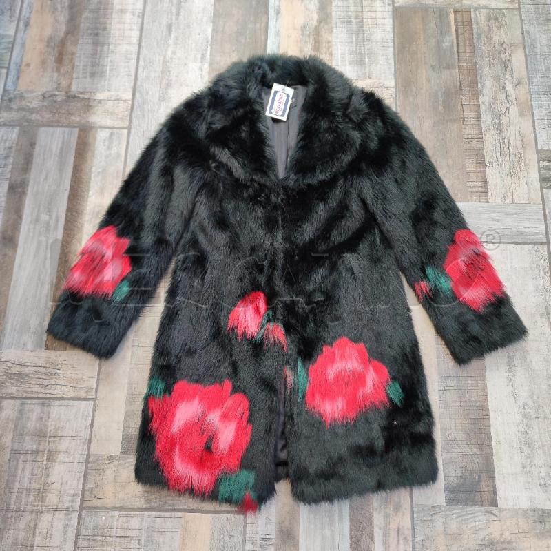ECOPELLICCIA DONNA GUESS NERA MOTIVI ROSSI | Mercatino dell'Usato Settimo torinese 1