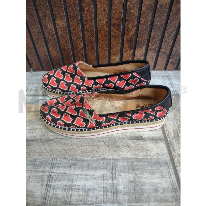 ESPADRILLAS DONNA LOVE MOSCHINO NERE CUORI ROSSI | Mercatino dell'Usato Settimo torinese 1