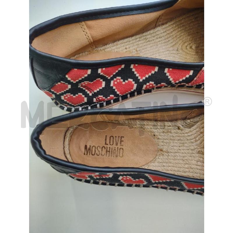 ESPADRILLAS DONNA LOVE MOSCHINO NERE CUORI ROSSI | Mercatino dell'Usato Settimo torinese 5