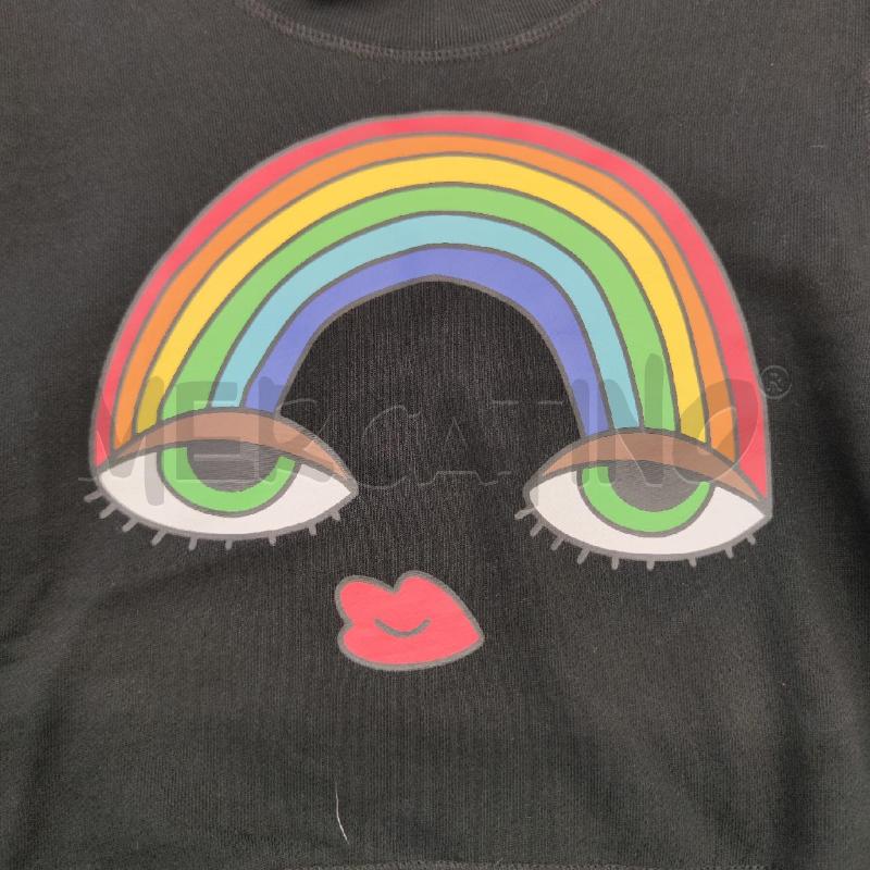 FELPA BAMBINA DSQUARED2 NERA ARCOBALENO  | Mercatino dell'Usato Settimo torinese 3
