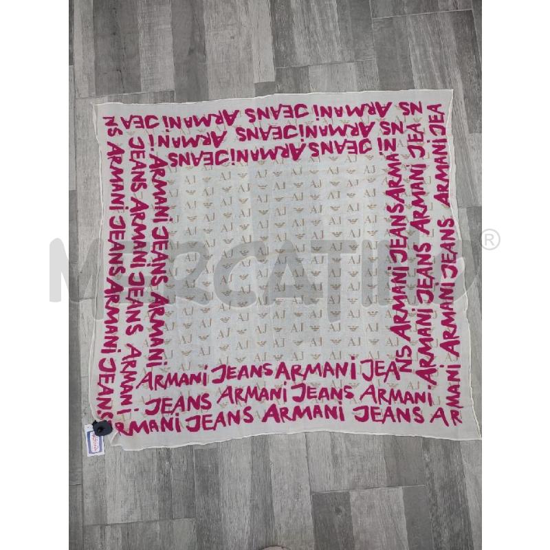 FOULARD ARMANI JEANS BIANCO SCR FUCSIA | Mercatino dell'Usato Settimo torinese 1