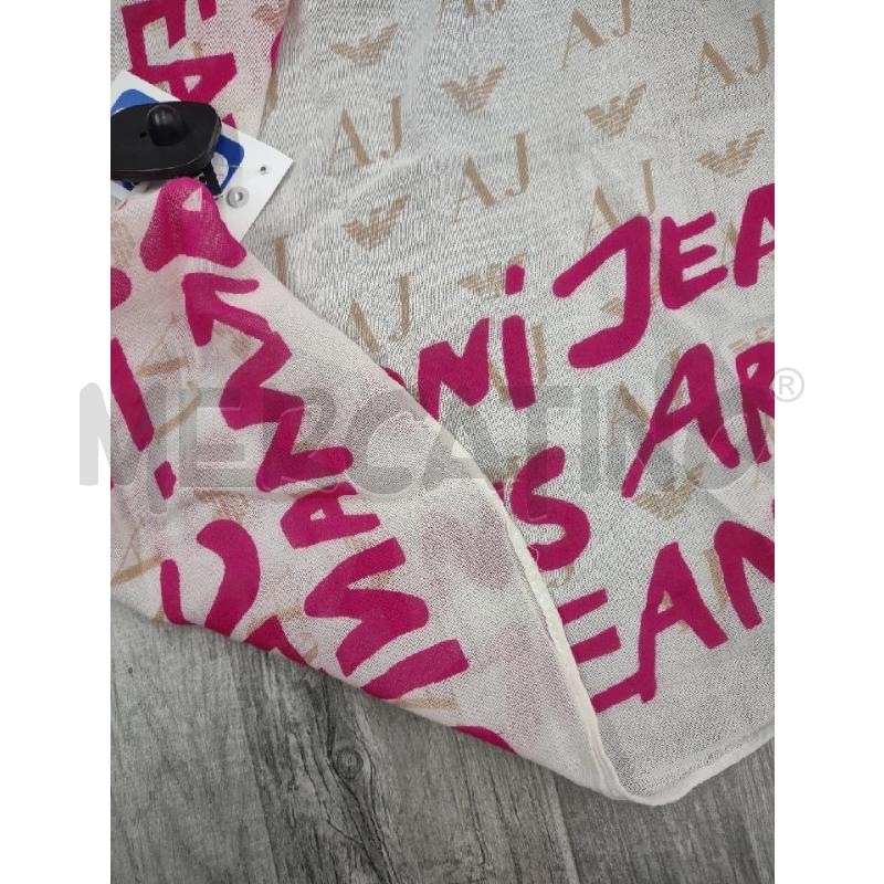 FOULARD ARMANI JEANS BIANCO SCR FUCSIA | Mercatino dell'Usato Settimo torinese 3