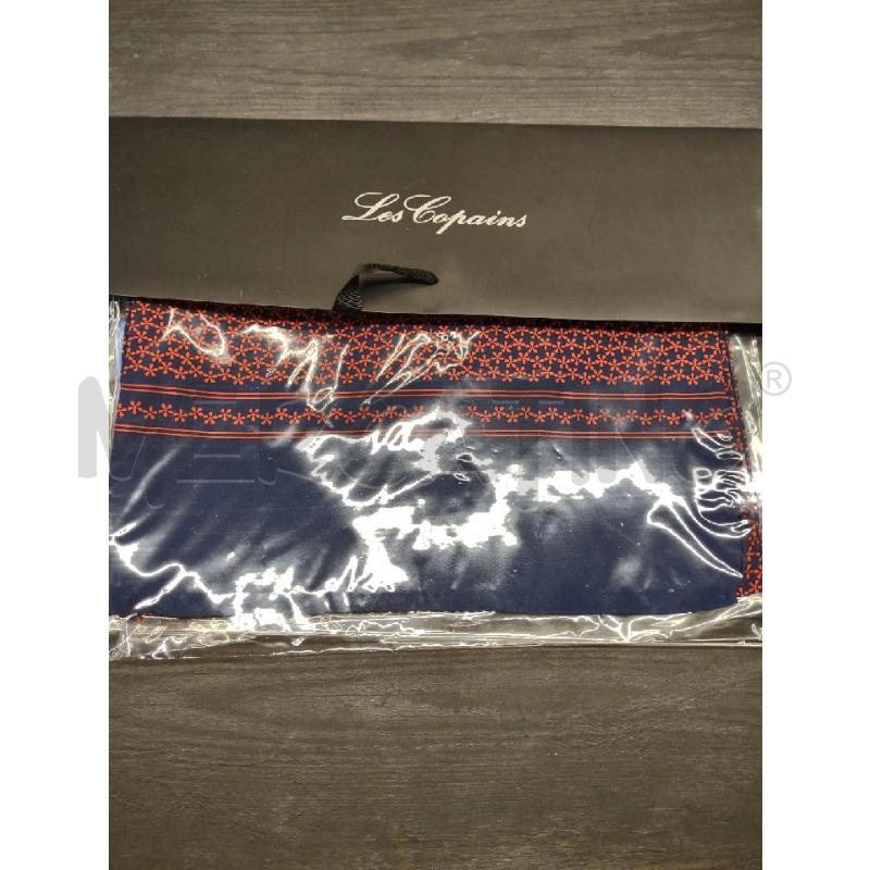 FOULARD LES COPAINS SETA BLU ROSSO  | Mercatino dell'Usato Settimo torinese 1