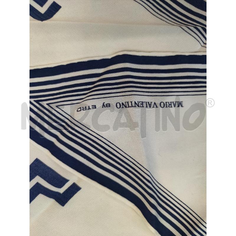 FOULARD MARIO VALENTINO BY ETRO BIANCO SIMBOLI BLU | Mercatino dell'Usato Settimo torinese 4