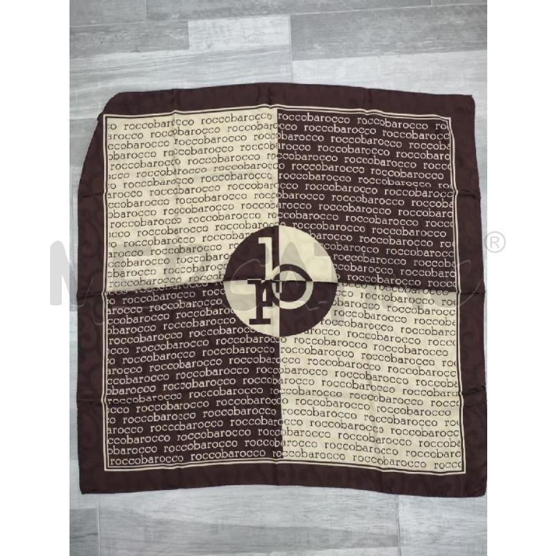FOULARD ROCCOBAROCCO SETA BEIGE MARRONE | Mercatino dell'Usato Settimo torinese 1