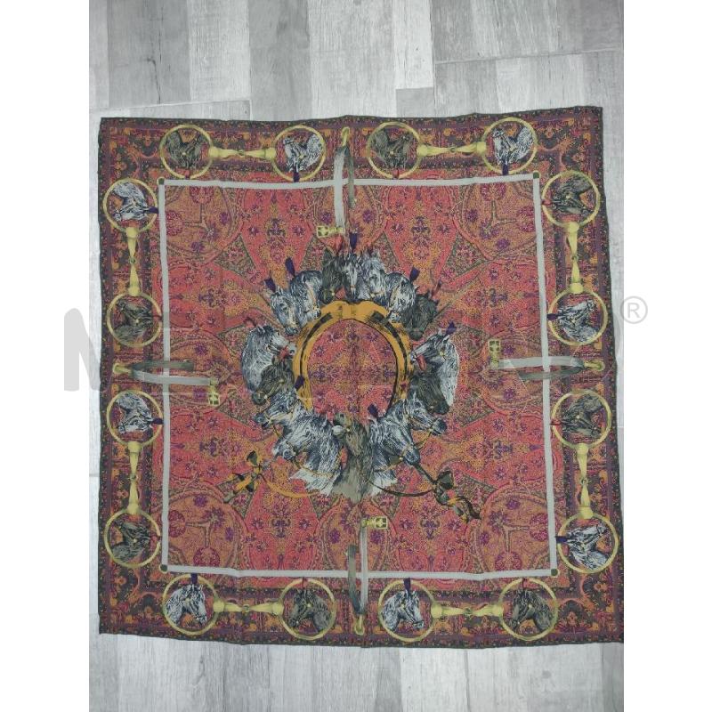 FOULARD VOGHI SETA STAMPA CAVALLI FANTASIA | Mercatino dell'Usato Settimo torinese 1