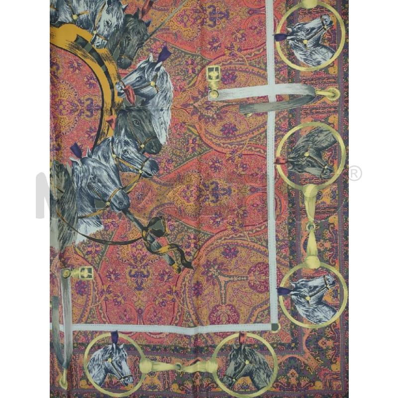 FOULARD VOGHI SETA STAMPA CAVALLI FANTASIA | Mercatino dell'Usato Settimo torinese 3
