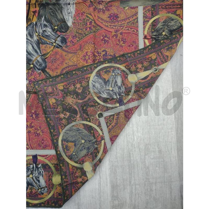 FOULARD VOGHI SETA STAMPA CAVALLI FANTASIA | Mercatino dell'Usato Settimo torinese 4