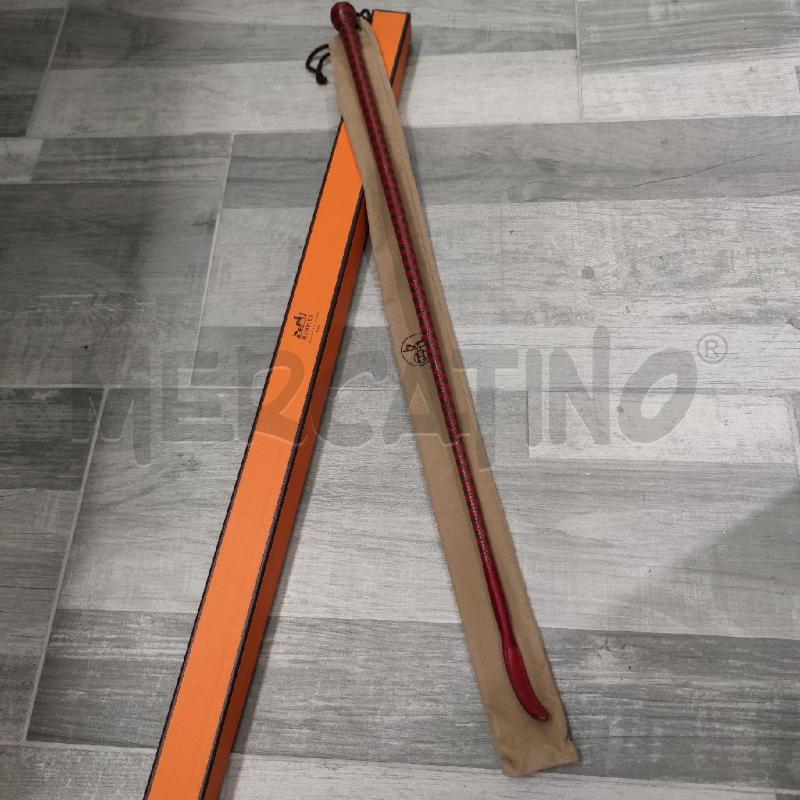 FRUSTINO CAVALLO HERMES INTRECCIATO MARRONE ROSSO  | Mercatino dell'Usato Settimo torinese 1