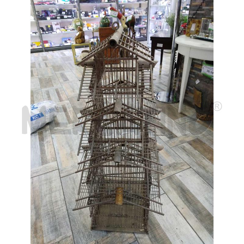 GABBIA UCCELLI ANTICA STILE PAGODA  | Mercatino dell'Usato Settimo torinese 1