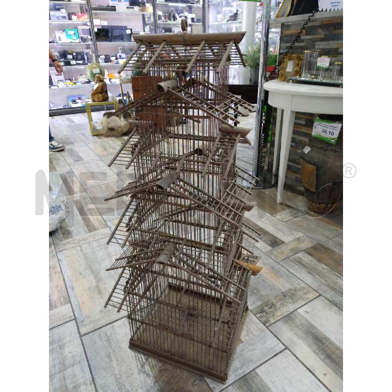 GABBIA UCCELLI ANTICA STILE PAGODA  | Mercatino dell'Usato Settimo torinese 2