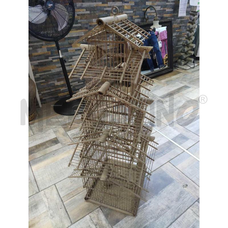 GABBIA UCCELLI ANTICA STILE PAGODA  | Mercatino dell'Usato Settimo torinese 3