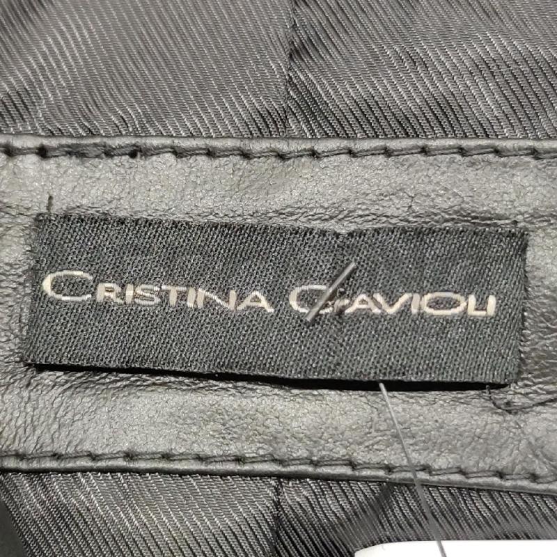 GIACCA DONNA CRISTINA GAVIOLI NERA PELLE | Mercatino dell'Usato Settimo torinese 3
