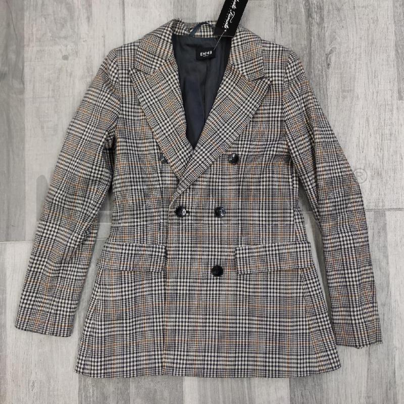 GIACCA DONNA EMME MARELLA QUADRETT NERO BEIGE CAMMELLO | Mercatino dell'Usato Settimo torinese 1