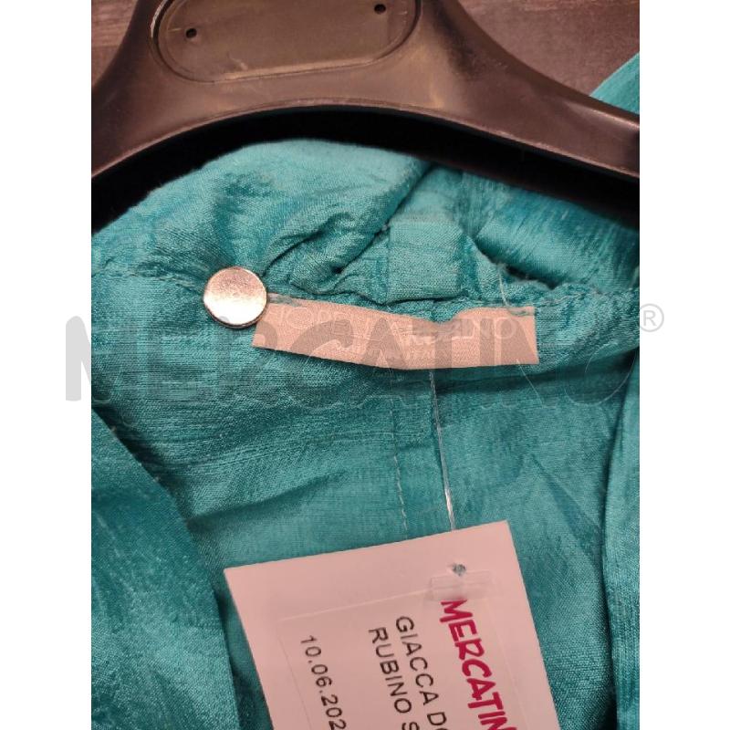 GIACCA DONNA FIORELLA RUBINO SETA PURA AZZURRO | Mercatino dell'Usato Settimo torinese 3