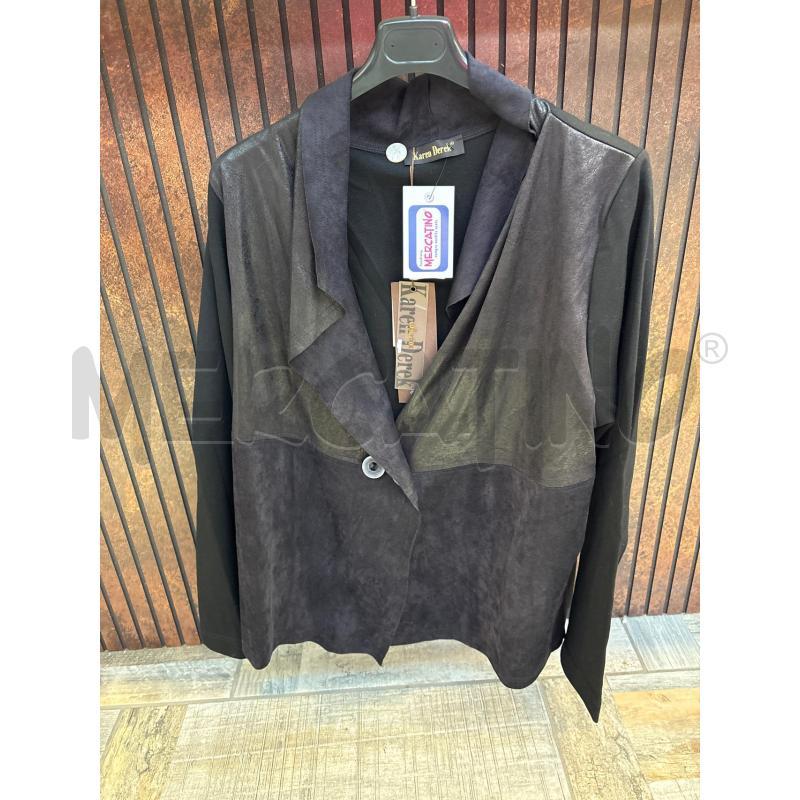 GIACCA DONNA KAREN DEREK NERA ECOPELLE SOFTY NUOVA | Mercatino dell'Usato Settimo torinese 1