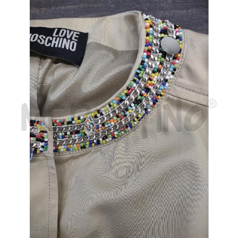 GIACCA DONNA LOVE MOSCHINO BEIGE PROFILI PERLINE NUOVA  | Mercatino dell'Usato Settimo torinese 4