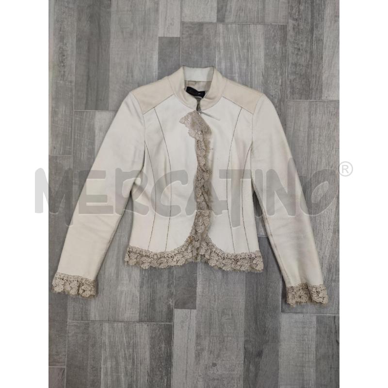 GIACCA DONNA LUISA SPAGNOLI PELLE PIZZO BEIGE | Mercatino dell'Usato Settimo torinese 1